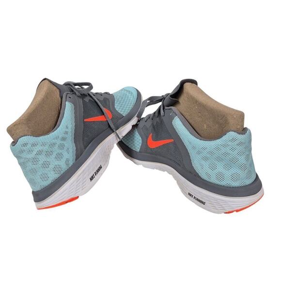 Nike FS Lite Run 3 Gray/Turquoise Blue sneakers Sz 9 Golf EUC - Picture 5 of 7
